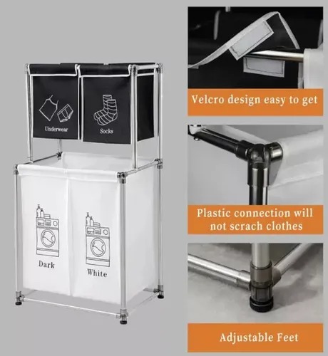 Miniatura 4 de Canasto Para La Ropa Sucia 4 Divisiones